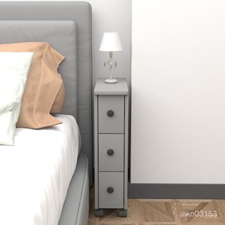 免運 超窄15cm床頭櫃現代簡約臥室夾縫可移動窄櫃迷你小型床邊簡易小櫃