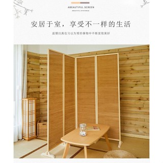 屏風移動折疊折屏隔斷日式簡約現代客廳臥室玄關中式實木竹子辦公