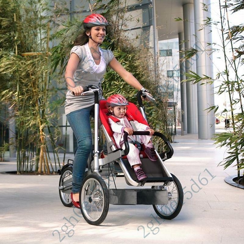 「免開發票」母嬰親子電動自行車戶外兒童三輪帶娃車騎行代步接送寶寶遛娃神器