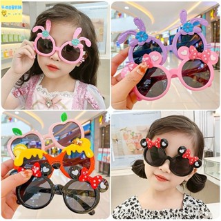 兒童眼鏡 街拍鏡 兒童眼鏡 女可愛網紅太陽鏡 時尚卡通裝扮防紫外線護眼寶寶玩具墨鏡