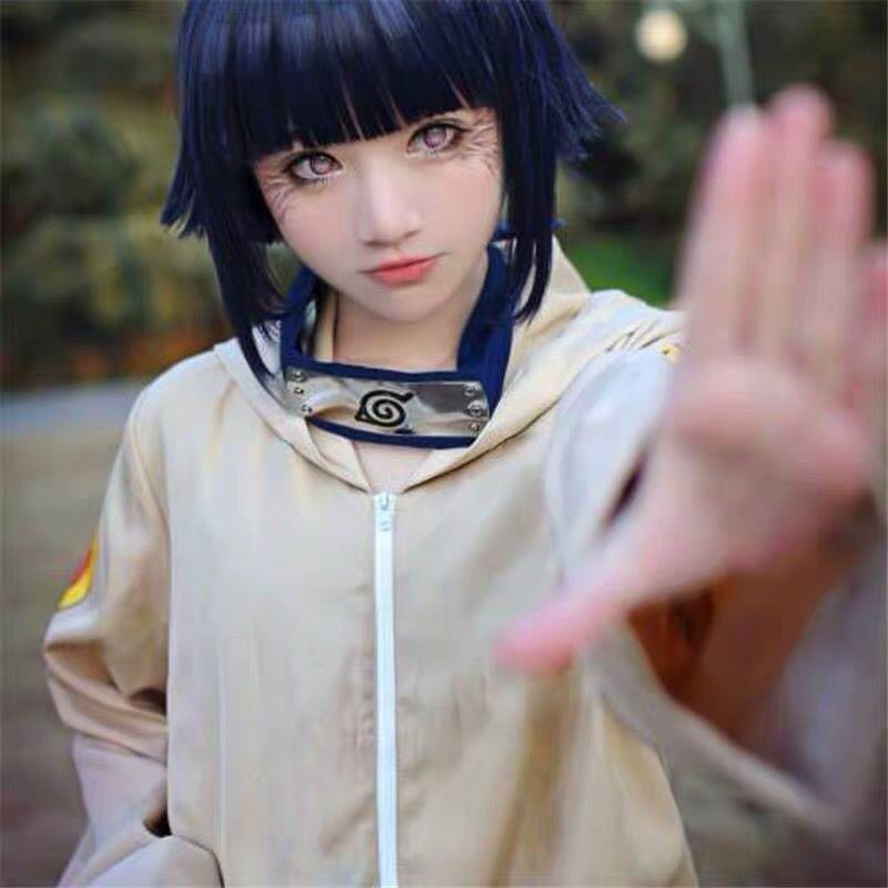 特惠***正版 火影忍者日向雛田一代cosplay衣服全套雛田少年篇COS服套裝