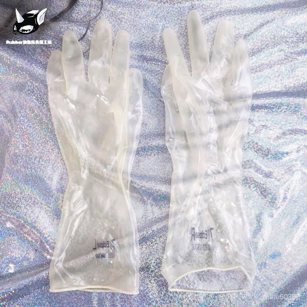 透明手套✨ 乳膠手套 超薄手套 進口特價Latex超薄透明短手套高彈緊身乳膠衣配件 性感cos手套
