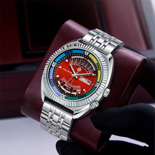 新款雙獅全自動非機械錶男士手錶高檔海霸二代防水雙日厤名牌名錶