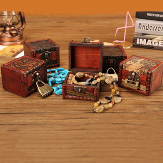 【漢古】古風中國風首飾盒復古木質帶鎖桌面耳飾收納盒包裝盒小號禮盒精緻