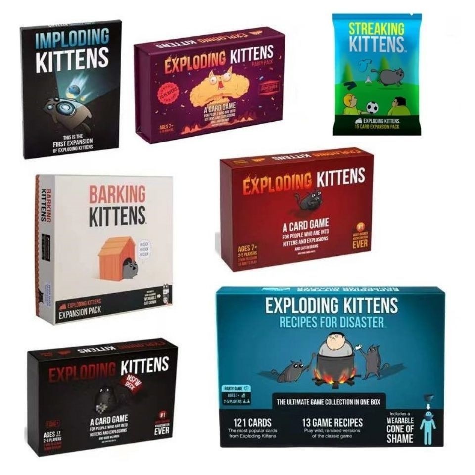 紙牌桌遊 聚會遊戲 卡牌 英文版Exploding kittens board games爆炸貓咪barking kit