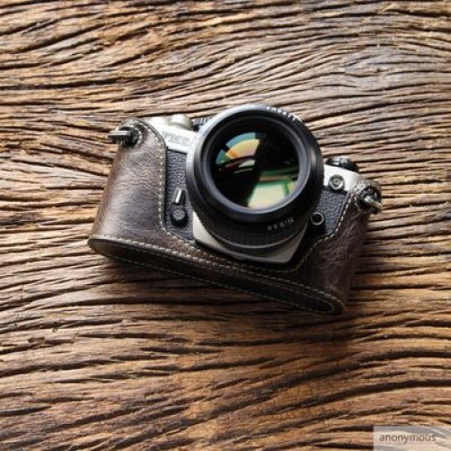 √cam-in Nikon FM2 尼康相機牛皮真皮保護皮套 底座 尼康相機半套