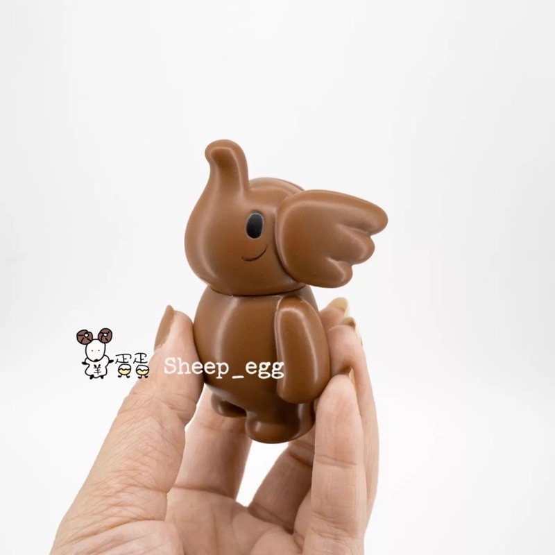 『現貨』羊蛋蛋 轉蛋 扭蛋 盒玩 正版 UNBOX Elfie 100% 小象 BABY象 巧克力 咖啡色