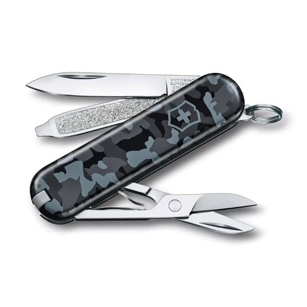 【Victorinox 瑞士維氏】瑞士刀 CLASSIC SD 7用刀 58mm-森林迷彩(0.6223.94) 墊腳石購物網