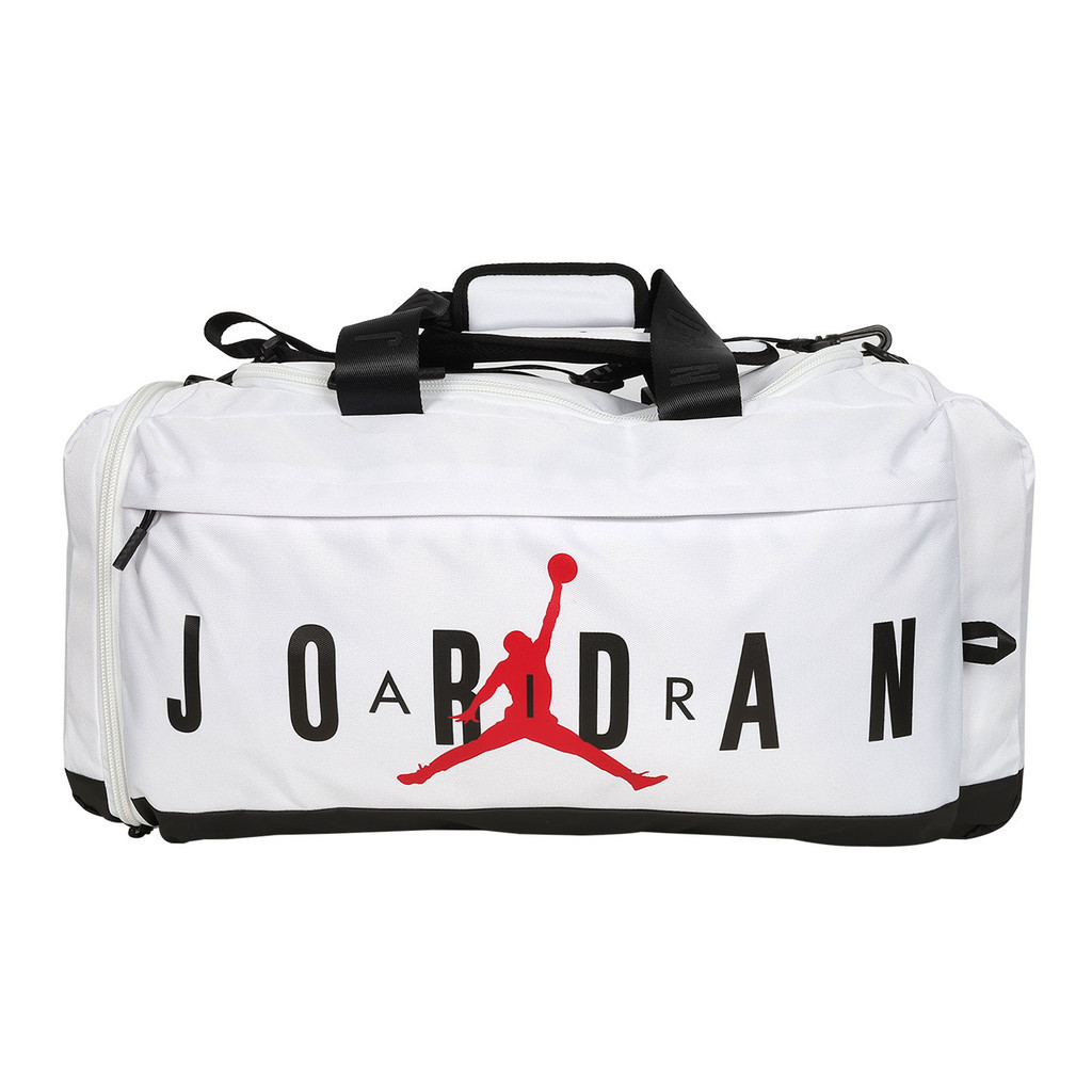 NIKE JORDAN M 行李包( 側背包 裝備袋 手提包 肩背包「JD2423034AD-002」 白黑紅
