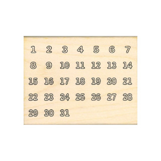 KODOMONOKAO 子彈筆記 手帳印章部 月計畫中空字型