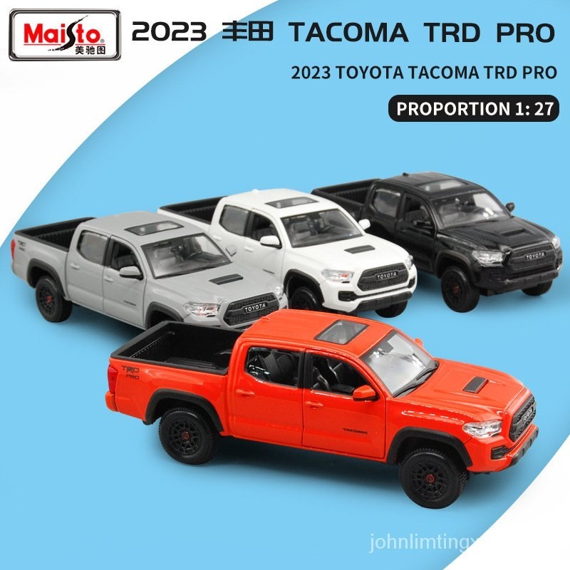 🔥現貨下殺🔥美馳圖1比24 2024 Toyota Tacoma TRD Pro皮卡仿真閤金汽車模型