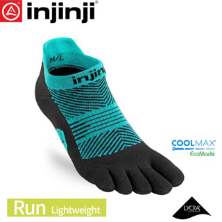 【INJINJI 美國 女 RUN輕量吸排五趾隱形襪《寶石綠》】WAA09/五指襪/專業排汗襪/登山健行襪/休閒襪