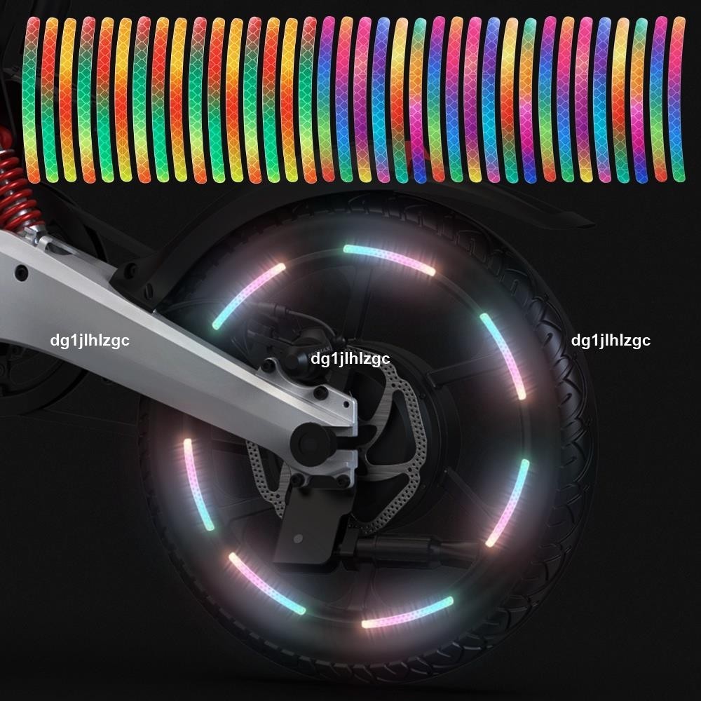20 件裝汽車輪胎輪輞反光貼紙/安全夜光條紋輪轂外部裝飾,適用於汽車摩托車自行車