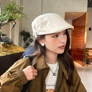小可傢服飾~棒球帽 帽子 日係簡約 貝雷帽 女ins 韓版 複古 前進帽 個性 白色時尚鴨舌 顯臉小