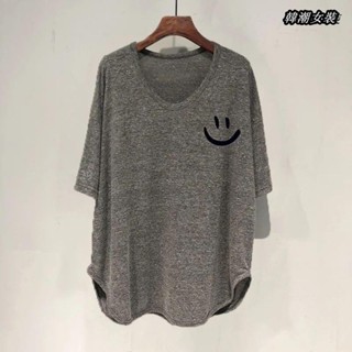 🔥韓潮大碼女裝🔥加大尺碼女生短袖T恤休閒上衣 寬鬆 150公斤內可穿 寬鬆顯瘦胖mm300斤寬鬆大尺碼中長款UV#大