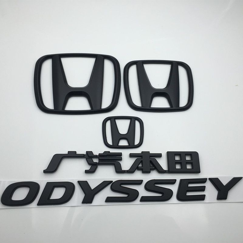 適用于15-21年新款奧德賽黑色后標ODYSSEY字母標改裝亞黑武士車標 汽車裝飾 汽車貼 汽車改裝