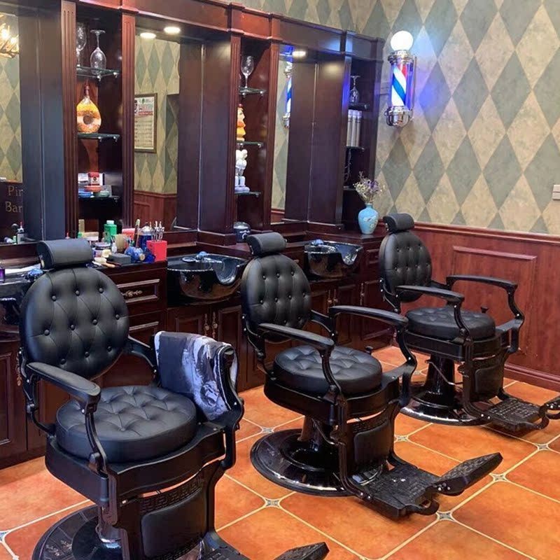 BarBer複古男士油頭館理髮椅子美髮店髮廊專用放倒颳衚修麵剪髮椅