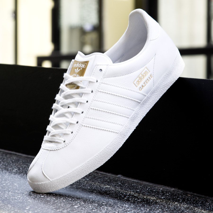 ADIDAS ORIGINALS GAZELLE OG 燙金 全白 金標 麂皮 復古 水原希子 男女鞋 B25214