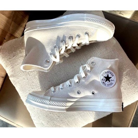 Converse匡威All Star 1970s三星標高幫米色百搭帆布162210C 慢跑鞋