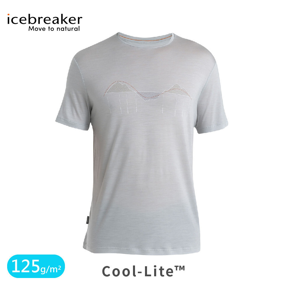 【Icebreaker 男 Sphere III Cool-Lite圓領短袖上衣(山徑攀登)125《米灰》】0A56W4