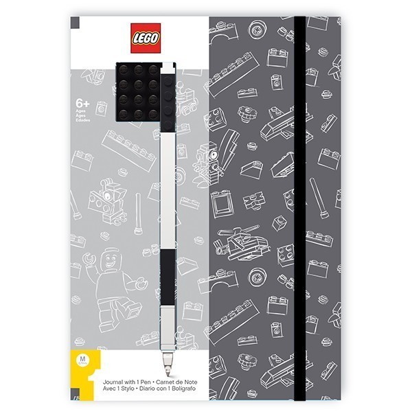 LEGO 創意筆記本(黑) 原子筆 (黑) 套組【必買站】樂高文具系列