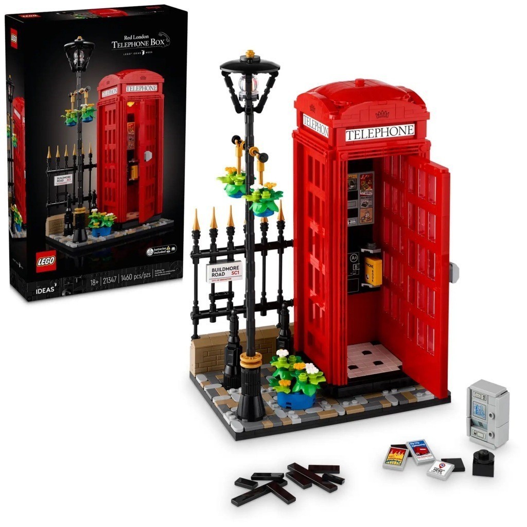 LEGO 21347 倫敦紅色電話亭 樂高® Ideas系列【必買站】樂高盒組