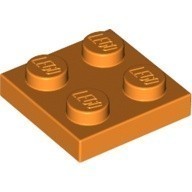 LEGO零件 薄板磚 2x2 3022 橘色 4159007【必買站】樂高零件