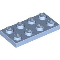 LEGO零件 薄板磚 2x4 3020 亮藍色 6132418【必買站】樂高零件
