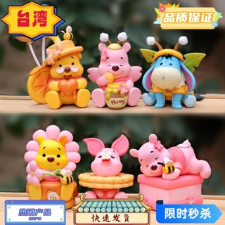 台灣熱賣 6 件/套動漫小熊維尼熊小熊維尼小豬 Eeyore Roo 兔 PVC 可動人偶模型娃娃系列玩具兒童禮物
