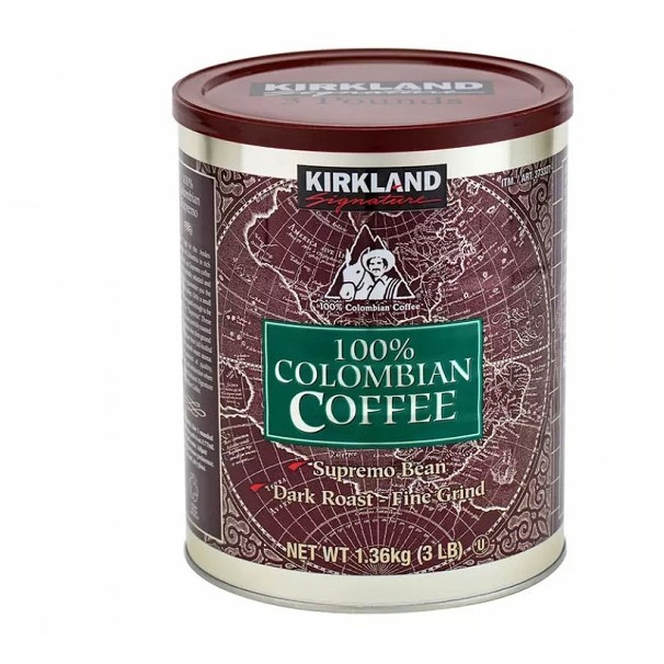 Kirkland COLOMBIAN Coffee 哥倫比亞濾泡式咖啡  1.36KG D373327 COSCO代購