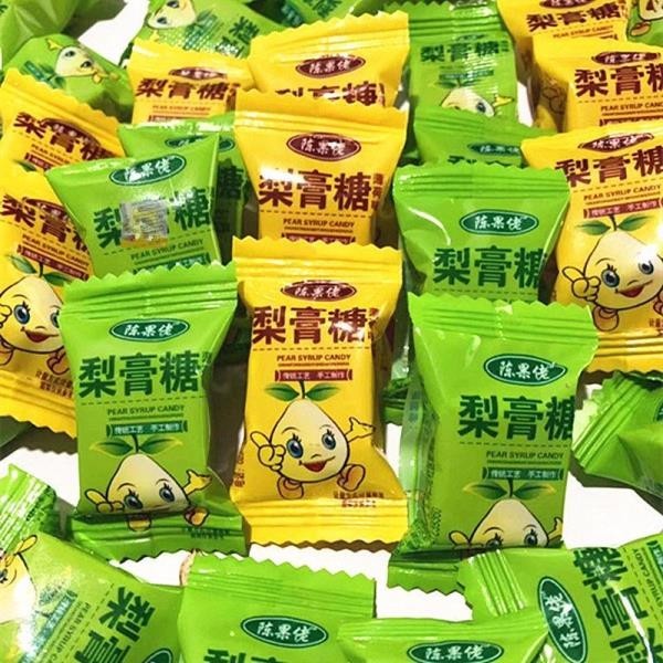 【滿200出貨】陳果佬梨膏糖 手工百草梨膏糖 清涼薄荷糖 秋梨膏糖果