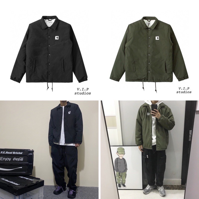 免運Carhartt WIP 羊羔絨毛內裡絨毛 保暖 棒球外套 教練夾克外套QE1222EW