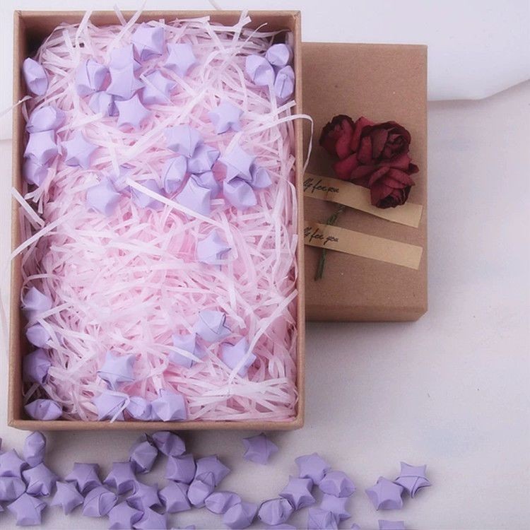 🎉精美好禮💕拉菲草禮品盒碎紙絲創意喜糖盒水果盒禮物包裝填充物紙條彩色紙片