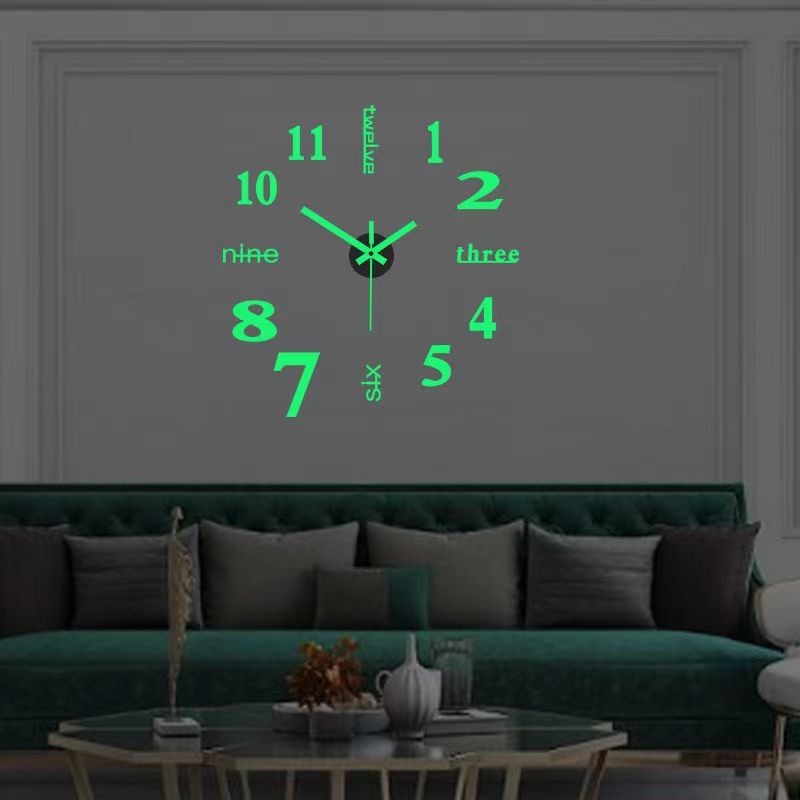【頂級質感】現代簡約掛鐘 客廳創意免打孔時鐘 家用DIY個性 北歐風3D數字鐘掛表