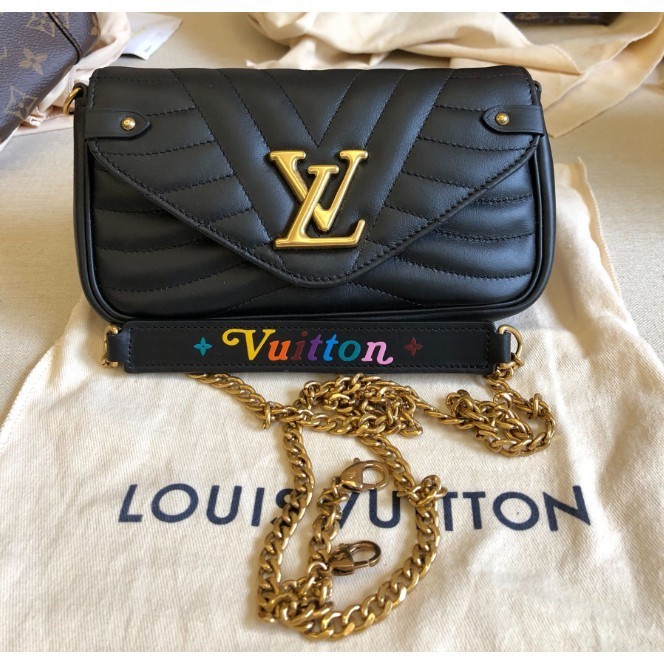 可可店二手LOUIS VUITTON(路易威登) LV 女包 19NEW WAVE鏈條包M63929斜挎包斜背包單