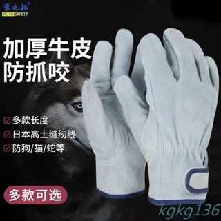 【丹丹生活館】 防咬手套寵物撕咬防水手套防抓傷訓練狗犬動物加厚加長牛皮咬不破 可開票