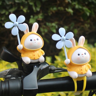 機車週邊🛵🛵創意可愛雨衣兔子風車竹蜻蜓兔年電瓶自行車載電動摩託送閨蜜禮品<倖運女孩>