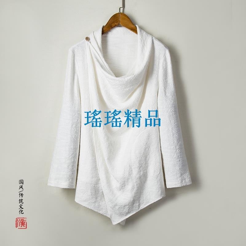 🌿瑤瑤🌿中國風衣服男士漢服古風古裝棉麻風衣外套禪修居士服亞麻中式唐裝dsgsd