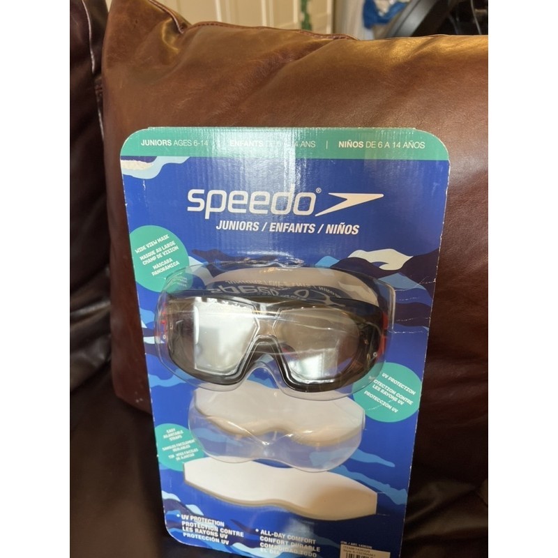 speedo 青少年寬視野泳鏡蛙鏡 UV防曬