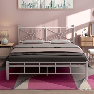 床架✨ 鋼床架 宿捨床 雙人床架組 歐式床鋼床 鐵床架雙人 臥室床 床架單人加大 現代床架 白鐵床