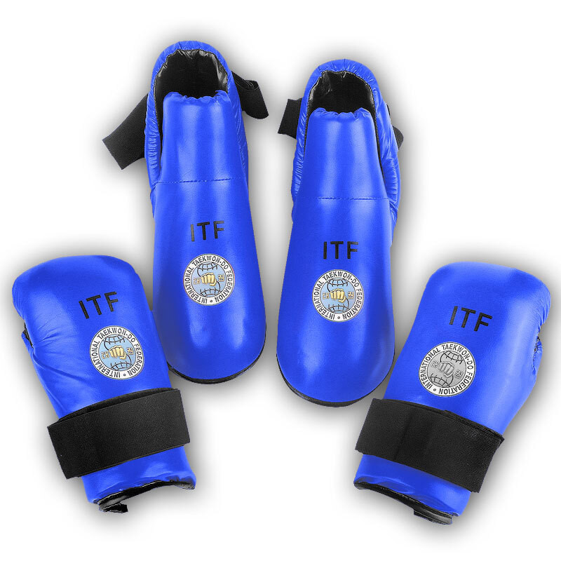 drgs專業跆拳道護具組合ITF國際跆拳道手套腳套護具兒童護手護腳套裝