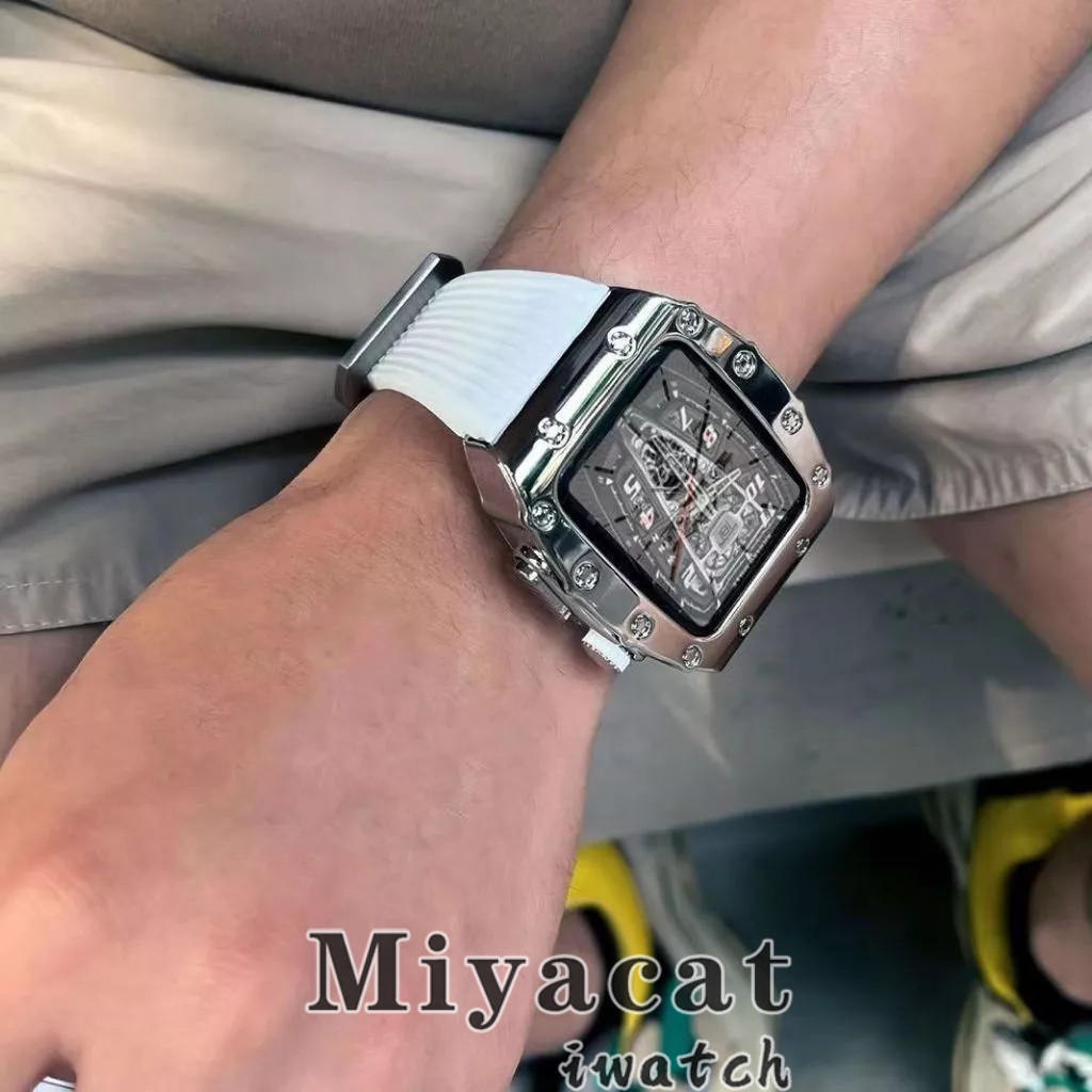 (正品）現貨免運RM改裝AP蘋果 橡樹錶帶 不鏽鋼錶殼 Apple Watch 8 S7 6 5 SE 45mm 44m
