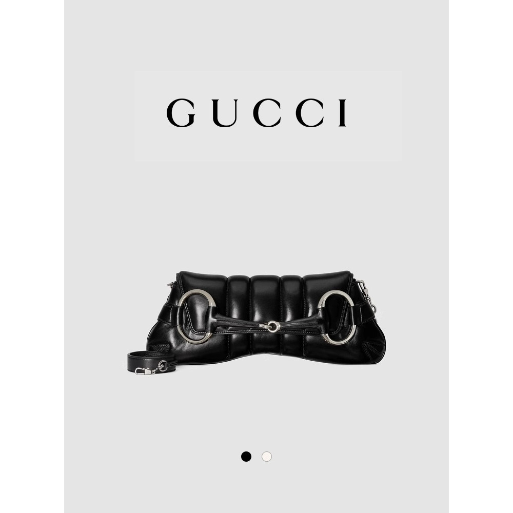 [明星穿搭]GUCCI古馳Gucci Horsebit Chain系列中號肩背包