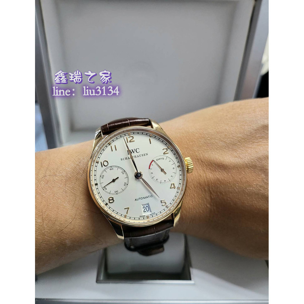 IWC 萬國 Portuguese 葡萄牙 7日鍊 白面 IW500113 玫瑰金 42MM