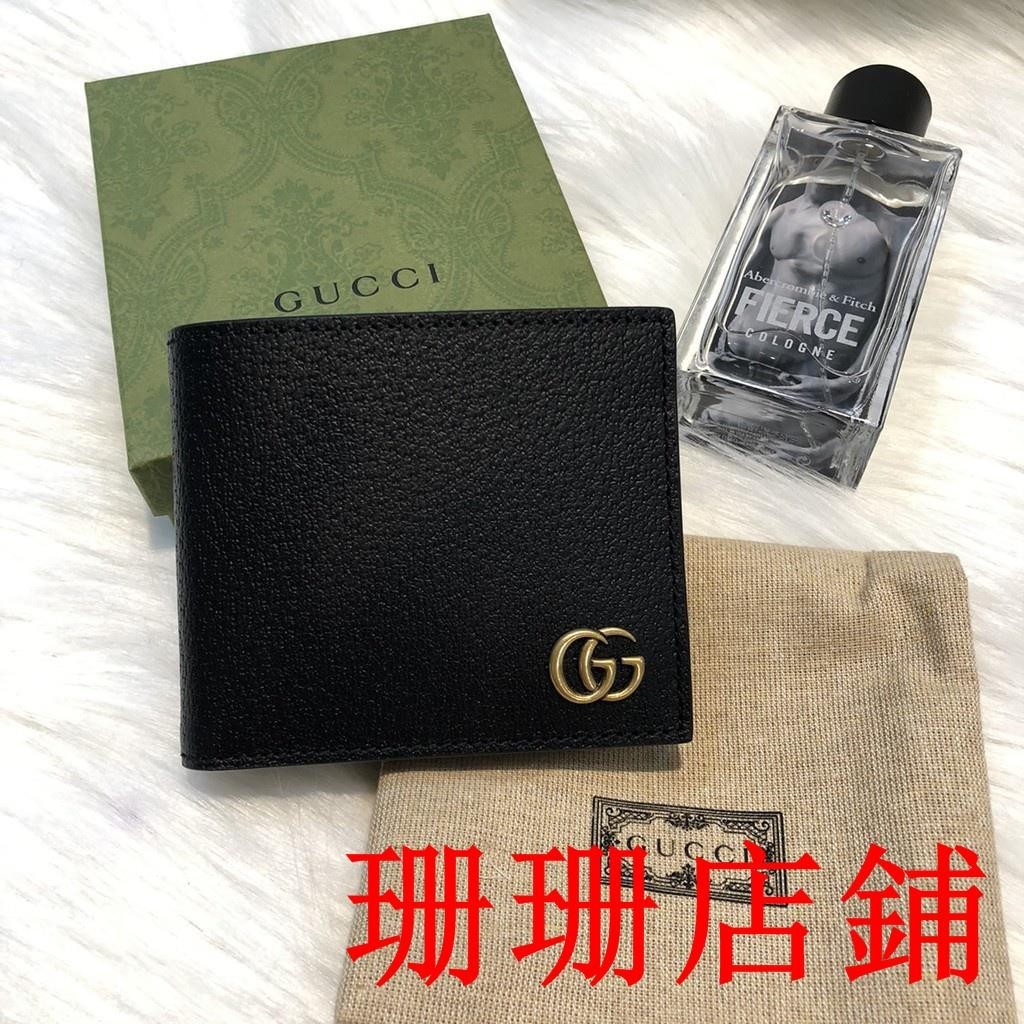 珊珊二手/GUCCI/古馳 經典 Marmon 男短夾 錢包 皮夾 428726