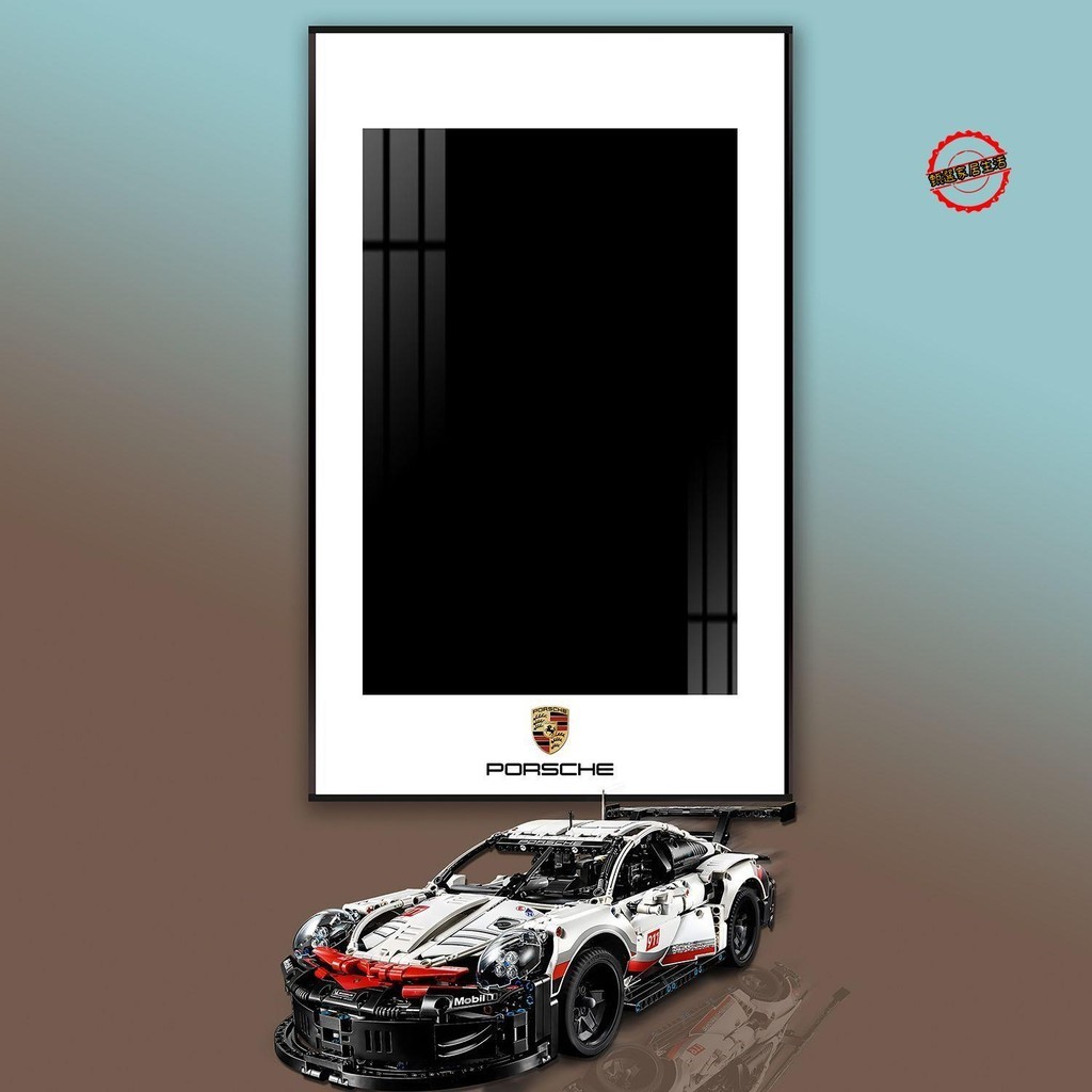 lego相框 積木相框 樂高相框 上墻相框 汽車相框 兼容樂高上墻積木展示相框保時捷911布加迪法拉利488玩具積木車框