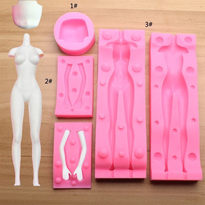 模具 模型 翻糖人偶身體模具 男女全身硅膠模具 DIY黏土手辦軟陶泥 人體模具
