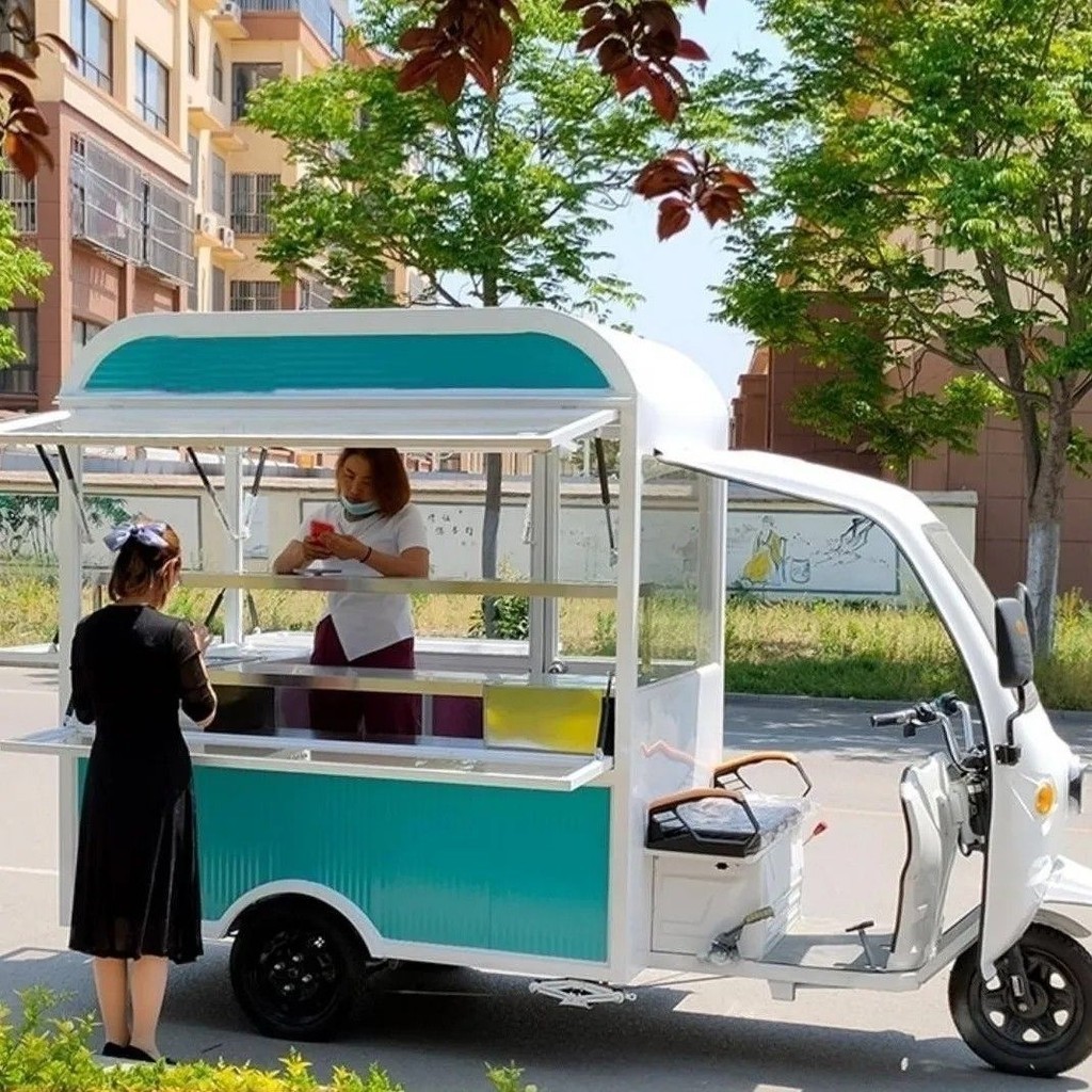 【限時優惠，臺灣專供】餐車多功能小喫車美食移動夜市電動三輪早餐車流動炸串擺攤燒烤車