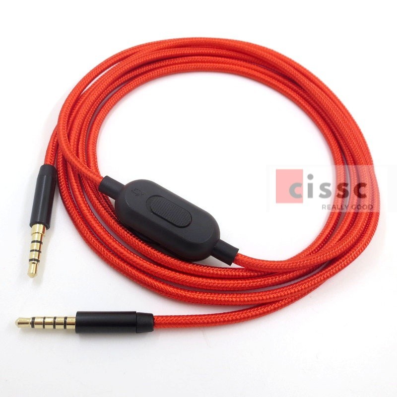 【cissc】適用於羅技Astro A10 A40 紅色編織頭戴式遊戲耳機音頻綫【馨聲】