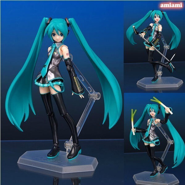 figma 014 可動 初音 MIKU 手辦 甩蔥 動漫 周邊 換臉 換手 公仔 人偶 擺件